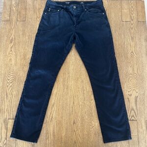 AG Adriano Goldschmied Everett Slim Straight Jeans 32x34 Navy Stretch AG-48834